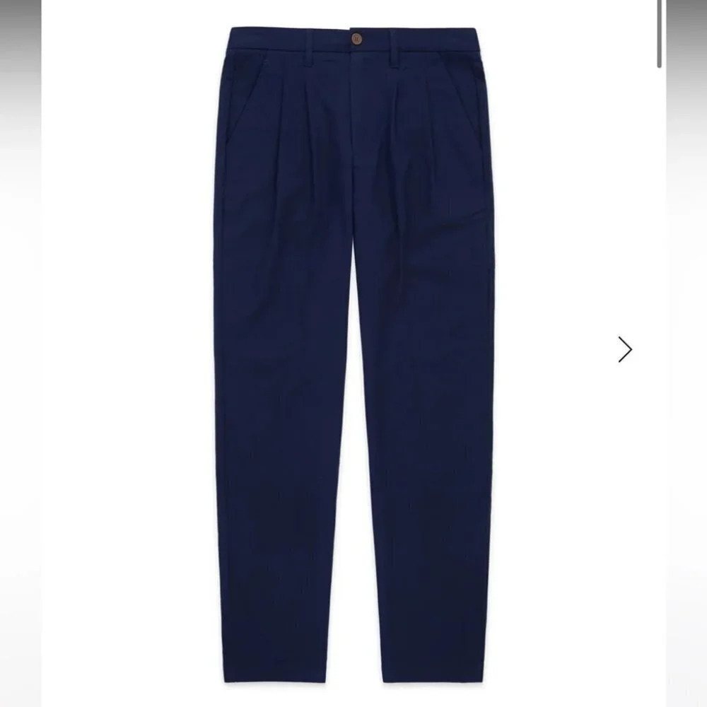 Teddy Fresh Double Pleat Trouser Pants Navy